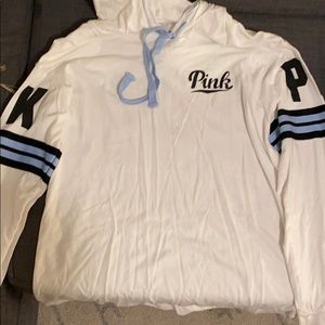 Pink long sleeve with hoodie